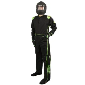 Velocity 5 Race Suit - Black/Fluo Green