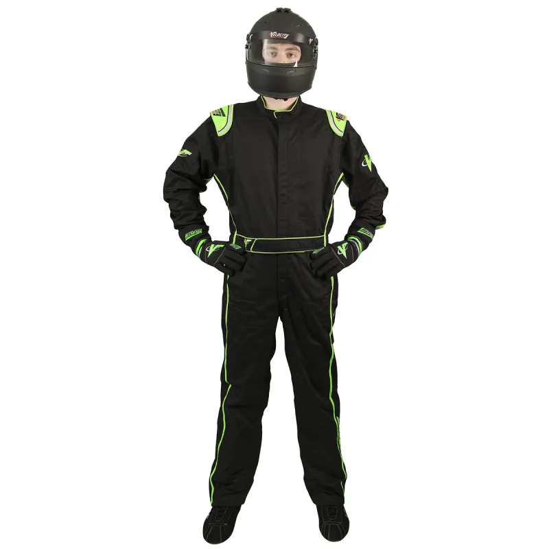 Velocity 5 Race Suit - Black/Fluo Green