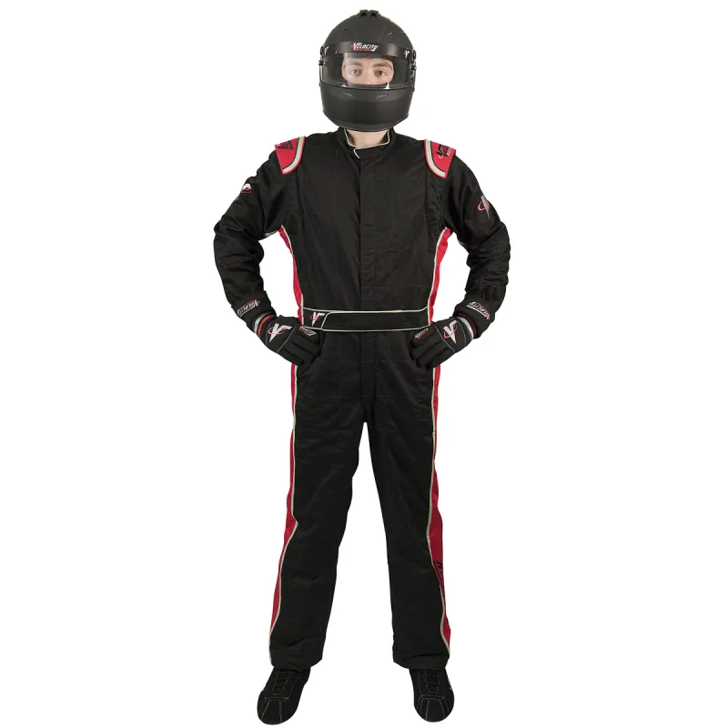 Velocity 5 Race Suit - Black/Red