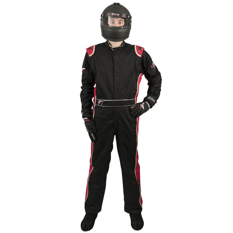 Velocity 5 Race Suit - Black/Red