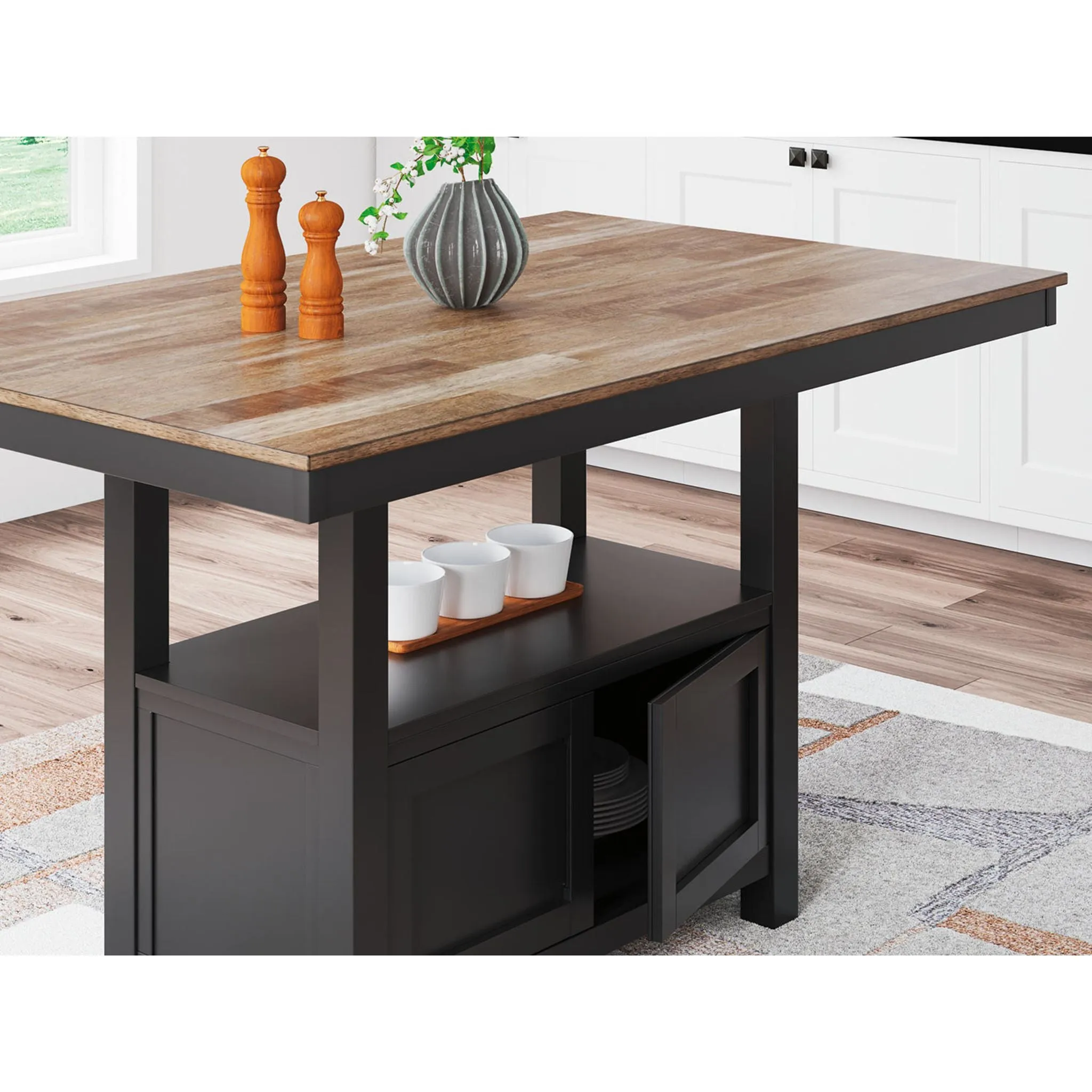 Wildenauer Counter Height Table - Brown/Black - (D634-13)