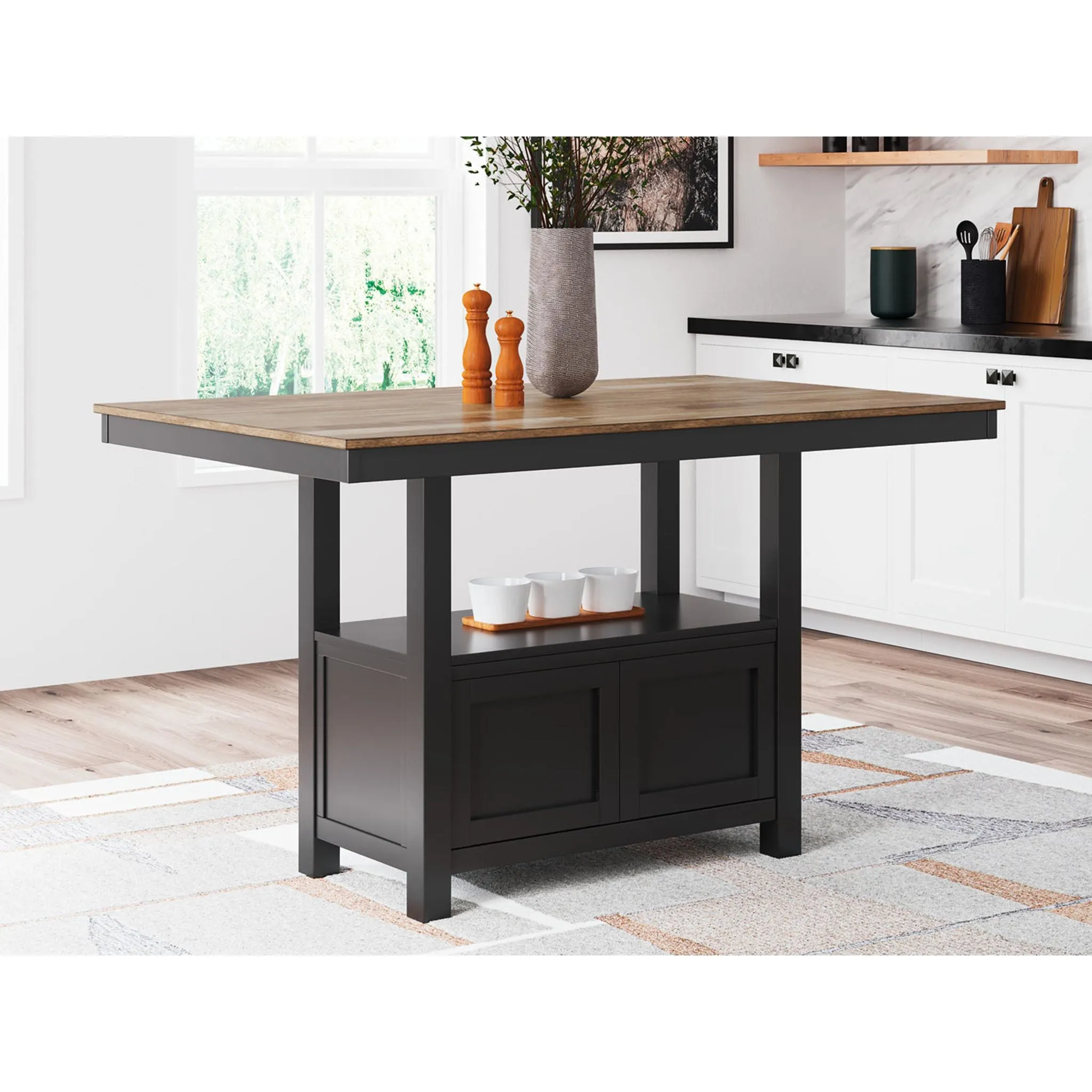 Wildenauer Counter Height Table - Brown/Black - (D634-13)