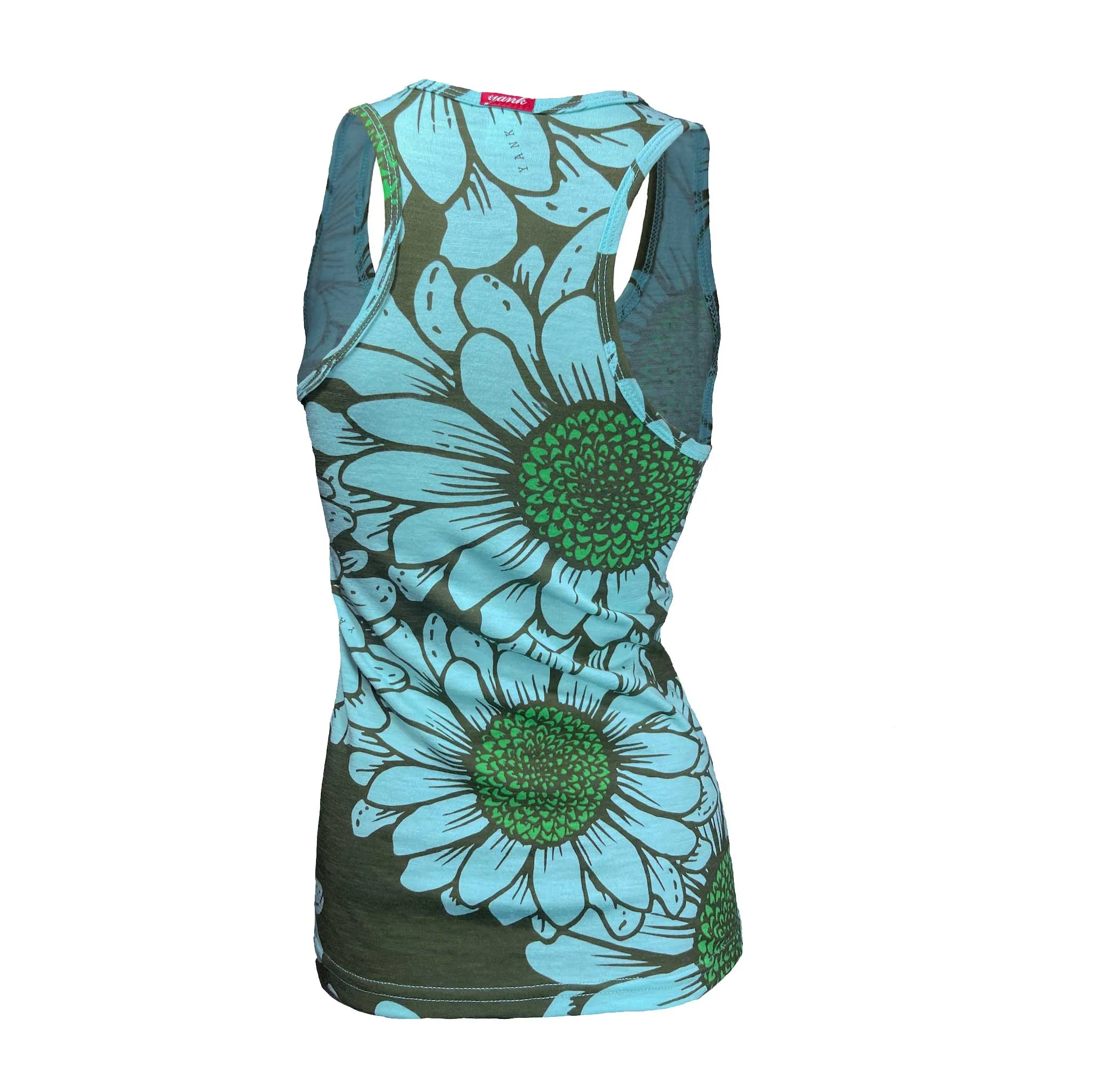 Women's Flower Power Merino Tank Top | Minty As